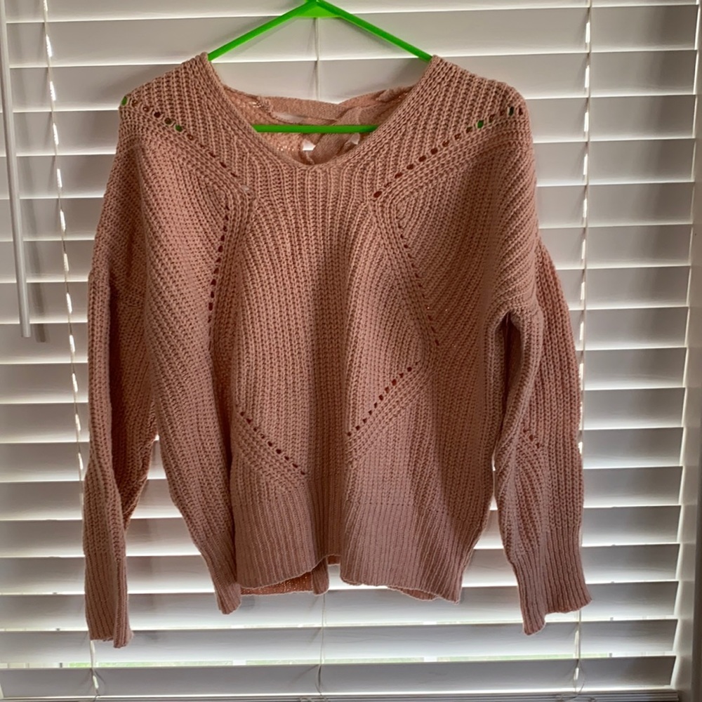 Pink crop sweater
